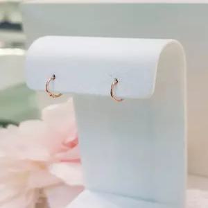 미니골드 14K [THANK YOU][홀린데이] 베이직 실 링 귀걸이 8mm MEM16699