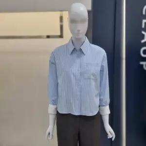 [나이스클랍]스트라이프 세미 크롭 셔츠 A253PWB712_DG