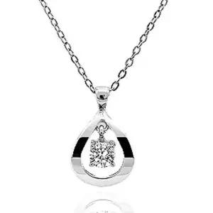 실버 1부 랩 그로운 다이아몬드 다이아 목걸이 프로포즈 클로에