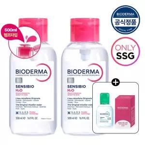 [바이오더마][럭키박스][15% 쿠폰 적용가 : 31,365원]센시비오 H2O 500ml x2(펌프형)+[증정]세비엄 H20 ...