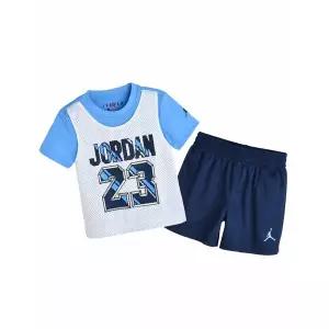 [나이키키즈](김해점)N252ST870P 조던23저지반팔세트 (네이비)