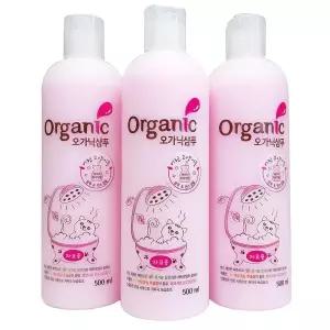 오가닉 고양이샴푸 고양이목욕 어린고양이용 500ml x 3통