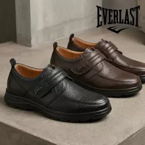 [에버라스트] 남성 찍찍이 소가죽 컴포트화 캐주얼구두 발편한 쿠션슬립온 남자신발