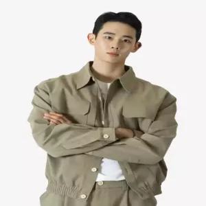 [버클다운]심플 오버핏 리오셀 트윌 자켓 (BEIGE)