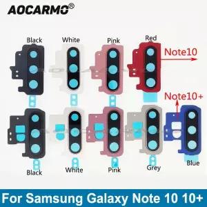 웹캠커버 카메라 가리개 Aocarmo 후면 렌즈 유리 링 커버 삼성 Galaxy Note 10 Plus Note10 교체 부품 프레