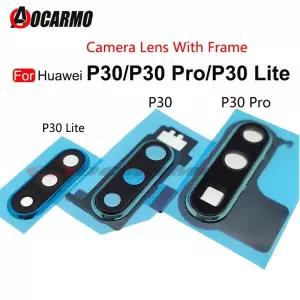 웹캠커버 카메라 가리개 화웨이 P30 Pro Lite 교체 부품 뒷면 커버 프레임 홀더 스티커 접착제 후면 유리