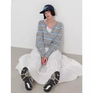 [공구우먼] 로에아 나시 프릴 플레어 롱 원피스 86915 빅사이즈 여성의류