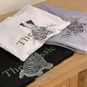 핫핑 [팔뚝커버/꾸안꾸] 페일릿 루즈핏 프린팅 반팔티셔츠