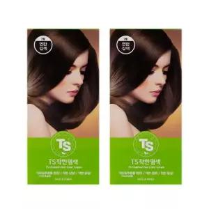 TS 더착한 염색약 120g 7호 연한갈색 2개