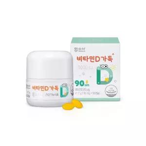 메온셀 보리보리/함소아 비타민D 가득 1000IU 90캡슐 1개 (3개월분)/어린이 -