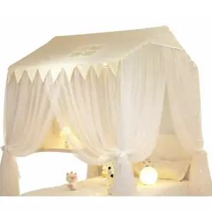 공주 캐노피 침대 여아 모기장 북유럽 텐트 레이스