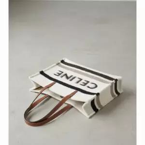 셀린느 자카드 스트라이프 텍스타일 카바스 라지 토트백 118862GCU 01EA