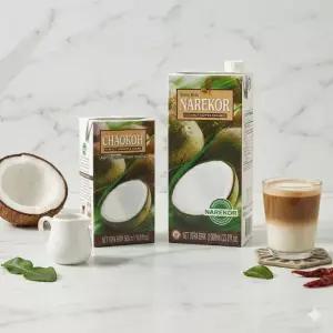 chaokoh 코코넛밀크 차오코 태국 정통 무설탕 커리 베이킹 재료 500ml, 6개