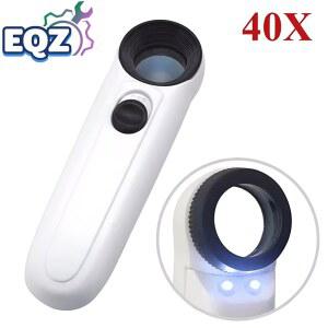 호환 LED 라이트 핸드 헬드 40 배 45X HD 돋보기 유리 PCB 회로 기판 수리 도구 미니 현미경 돋보기 쥬얼리 루페