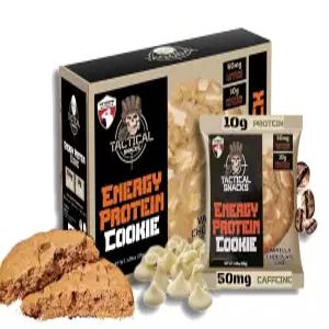 전술 스낵 에너지 단백질 쿠키 12팩 420g 10g 녹차 카페인 50mg 청정 저설탕 미션 준비 연료 바닐라 초콜릿