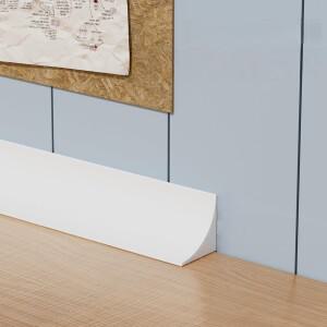 1PC 1/2m 쿼터 라운드  L자형 구부릴 수  실리콘 자가 접착식 필앤스틱 몰딩 바닥 모서리 벽 계단용