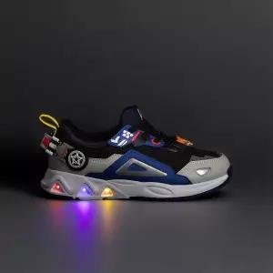 휠라 키즈 휠라 헬로카봇 라이트 BLACK/BLUE/WHITE FK261CD01X053 001