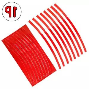 바퀴휠 부착스티커 반사스티커 빨강 부착스티커 오토바이튜닝