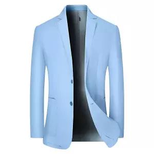봄 여름 정장 자켓 재킷 블레이저 수트 남성 메쉬 건조 남자 비즈니스 캐주얼 코트 4XL