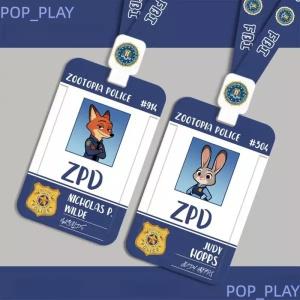 주토피아 목걸이 카드지갑 릴홀더 늘어나는 사원증 학생증 교통카드 케이스 ID 카드 케이스 디즈니