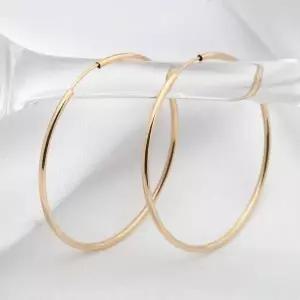 [NS홈쇼핑][미니아트] 14K 골드필드 파이프 링 데일리 후프 귀걸이 40mm..[35857390]