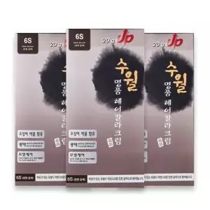 수월 명품 헤어 칼라크림 6S 진한갈색 (3개)