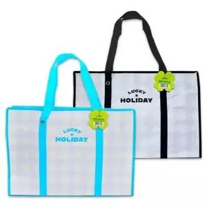 ( )럭키 홀리데이타 포린백 쇼핑백 타포린백 비닐 지퍼타 미니타 방수타 부직포 캐릭터타 가방