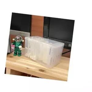 ( )2구 투명 화장솜 케이스 화장대케이스 악세사리통 미니소품정리함 화장솜케이스 플라스틱미니통