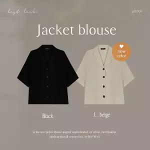 핫핑 [셋업가능/하객룩] 플렌트 싱글 반팔 숏자켓블라우스