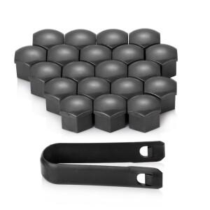 아우디 호환 폭스 바겐 스코다 호환 17mm 용 휠 러그 볼트 너트 커버 캡 육각 헤드 자동차 스타일링 액세서