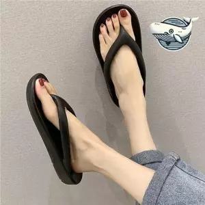 경량 논슬립 여름 쪼리 슬리퍼 심플 여름 플리플랍 푹신한 통굽 플립플랍 굽높은 여름 슬리퍼 굽있는 조리