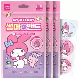 산리오 마이멜로디 썸머겔밴드 여름 하이드로겔 밴드 모기 벌레 물렸을때 6개 (약국용)