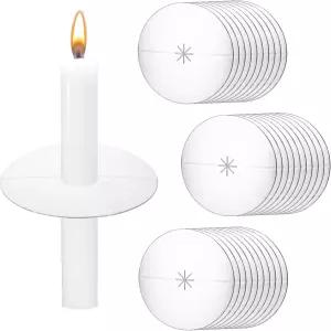 30 PCS 종이 양초 드립 보호대 은색 캐처 보베체 교회 홀더 촛불 집회 예배 추모식 헌정 크리스마스 이브를