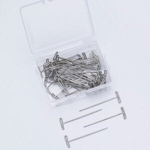 스테인리스 스틸 가발 T핀 마네킹 헤드 고정용 블로킹 헤어 익스텐션 스타일링 도구 살롱 미용