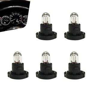 Bawkars 5 PCS T4 할로겐 클러스터 대부분의 게이지 12W 교체 계기등 14V 자동차 1 자동 전구 패널 키트 대시