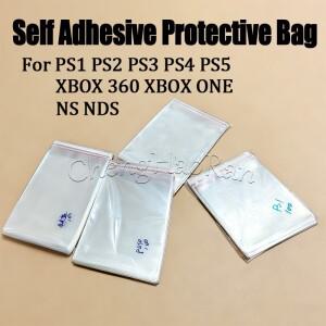 [호환품]100PCS PS1 PS2 PS3 PS4 PS5 Xbox360 One NS WII 게임 상자 용 자체 접착 보호 가방 방진 방습