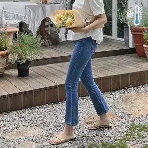 핫핑 [여름청바지] 마법쿨링 에어로쿨 속밴딩 부츠컷청바지 (25~36)