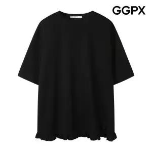 [GGPX] 밑단 프릴 루즈핏 반팔 티셔츠 (GQ4TS031F)