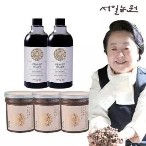 [NS홈쇼핑][서일농원]서분례 명인 3년숙성 된장 세트(3년 된장 500g*3개+만능간장 500ml*2병..[35755615]