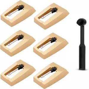 6개의 레코드 플레이어 바늘과 브러시 - 바이닐 ION Jensen Crosley Victrola Sylvania 턴테이블 축음기