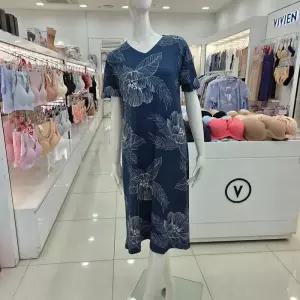 [비비안]비비안 폴리 주름지 플라워 프린트 실내 원피스GW1975B_KG_KG