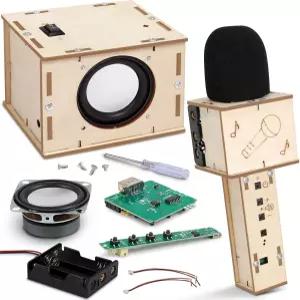 스템 82세 남자를 위한 노래방 기계 24세 블루투스 스피커 및 마이크 DIY 전자 키트 구축 92세 생일 선물 8
