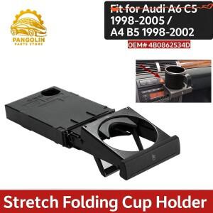 팡골린 1개 스트레치 접이식 컵홀더 스탠드 (아우디 A6 C5 1998-2005 4B0862534D 음료수 병 거치대)