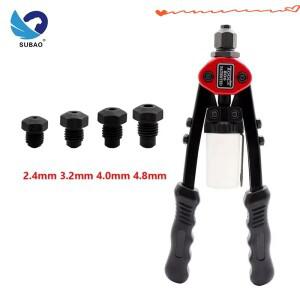 SUBAO Bt806 리벳 도구. 가정용 양손 수동 블라인드 너트 건 연결 2.4mm