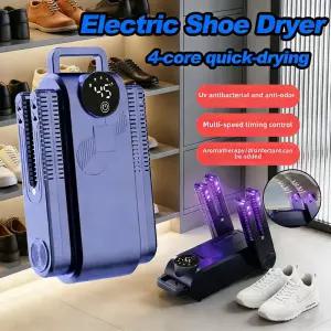 4코어 신발 건조기 탈취제 빠른 가열 UV 살균 휴대용 전기 워머 가정 여행용 220V