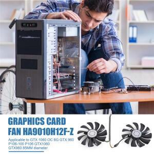 T10C  1쌍 그래픽 카드 팬 85Mm Ha9010h12f-Z Msi Gtx 1060 Oc 6G 960 P106-100 용 호환 4Pin 쿨러 교체