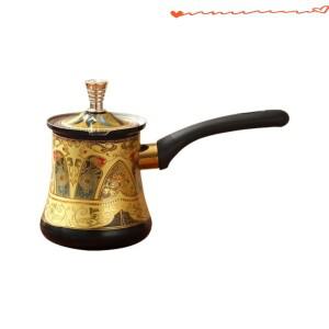 스테인레스 스틸 터키식 커피 포트 롱 핸들 350/550/720ml 밀크티 고급 휴대용 초콜릿 멜팅 죽 냄비