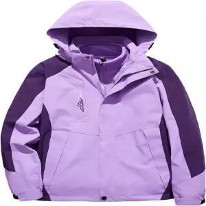 LHGGEM 여성용 3in1 겨울 코트 스노보드 재킷 따뜻한 보온 우비