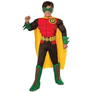루비 DC 틴 타이탄: 어린이용 로빈 디럭스 코스튬 소년용 미디엄