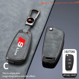 아연 합금 자동차 원격 키 케이스 커버 거치대 쉘 아우디 S라인 C5 R8 A1 TT